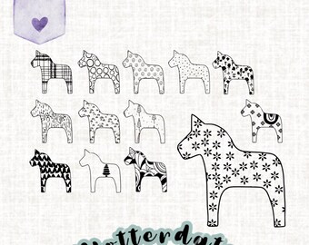 Plotter file Dala horse Scandinavian Nordic