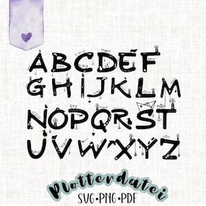 MARITIMES ABC, alphabet comme fichier traceur au format SVG, vecteur
