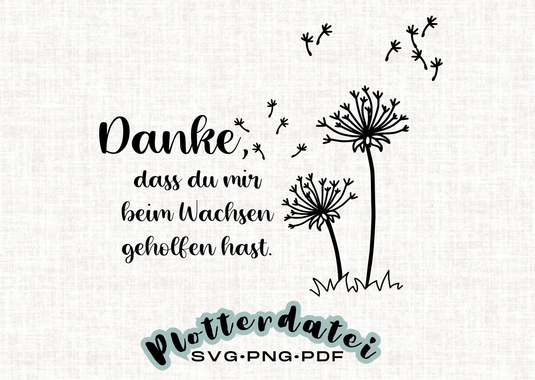 Danke Dass Du Mir Beim Wachsen Geholfen Hast www.etsy.com
