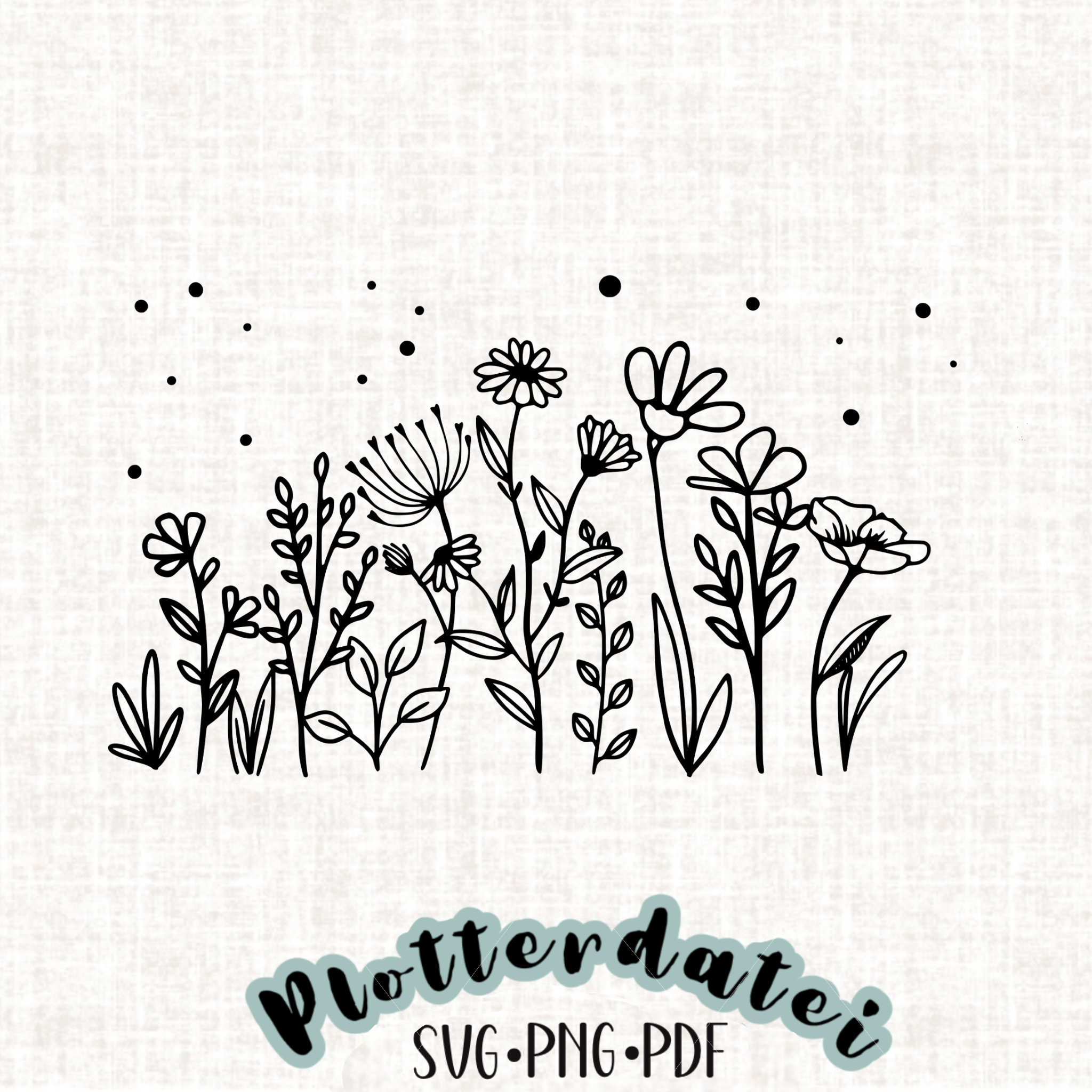 Wildflowers Plotter File - Etsy