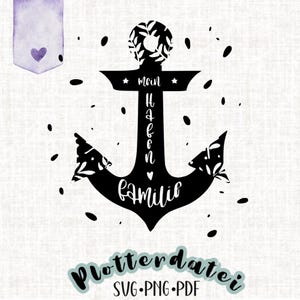 Fichier traceur ancre famille port floral maritime