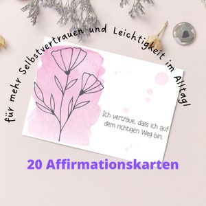 Tarjetas de afirmación para adultos en un conjunto para más confianza en sí mismos y amor propio