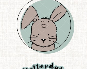 Plotter file rabbit, Easter bunny, bunny, plotting for children