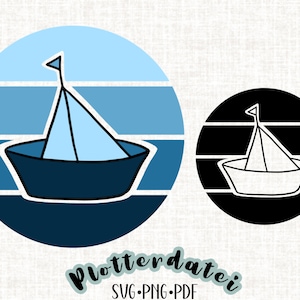 Fichier de traçage maritime bateaux en papier cercle, coloré et noir/blanc