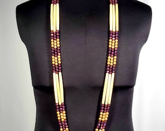 Asteria Brill 26 Inch Fire Colour Buffalo Bone Hairpipe Necklace