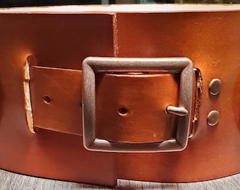 Vintage Native American Concha Leather Tie Belt With Bone  display picture 1