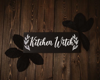 Houten bord keukenheks | Gothic Halloween-decor
