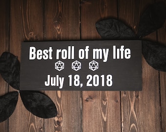 Best roll of my life sign | Customized best roll of my life sign | DND sign | Personalized DND sign | DND anniversary | Nerdy gift