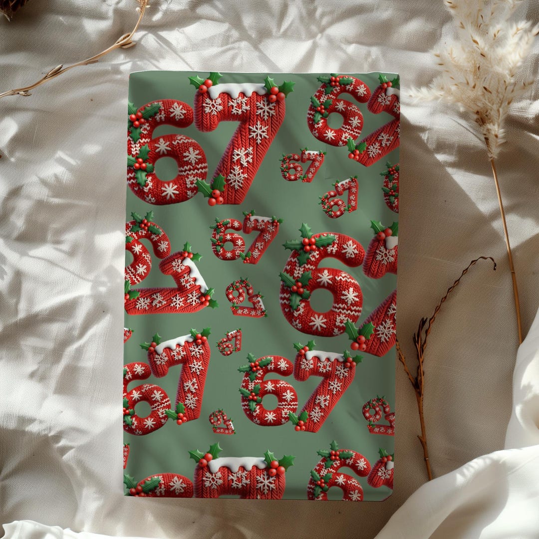 67 Rapping Paper 67 Viral Christmas Wrapping Paper – Funny Teen Meme Gift Wrap 6 7 ...