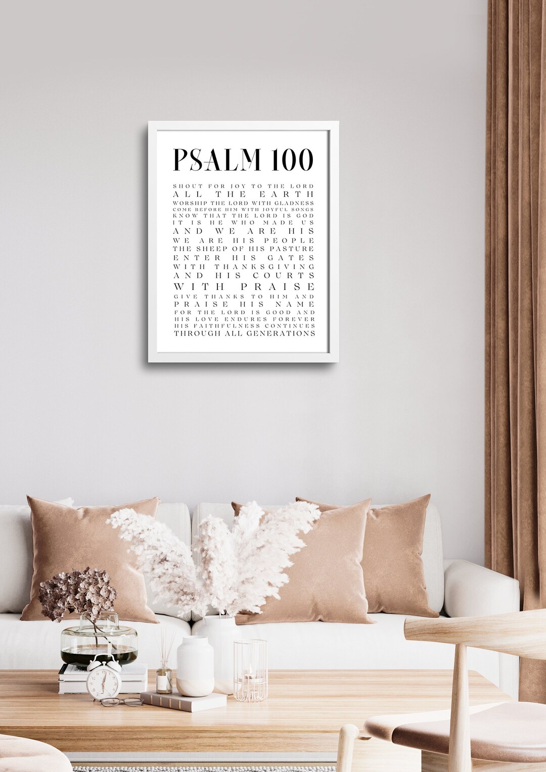 Psalm 100 Printable Psalm 100 Wall Art Bible Verse Scripture - Etsy