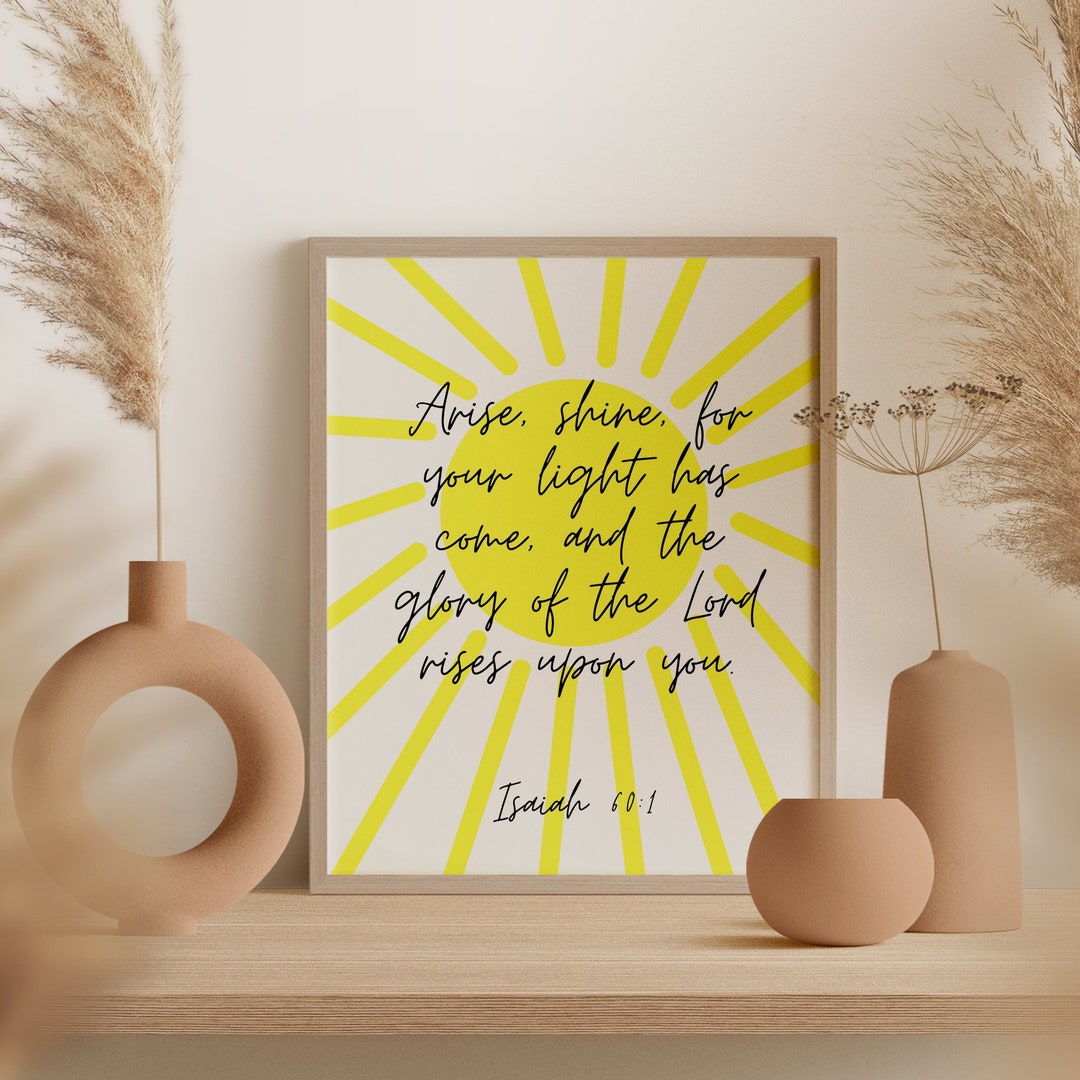 Isaiah 601 Christian Wall Art Bible Verse Wall Art Etsy Canada