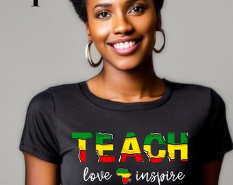 Camisa de educador negro, camisa de amor negra, camisa del mes de la historia negra, camisa de educador de historia negra, camisa de maestro de historia negra