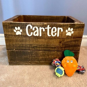 Handmade wooden dog toy box image 9