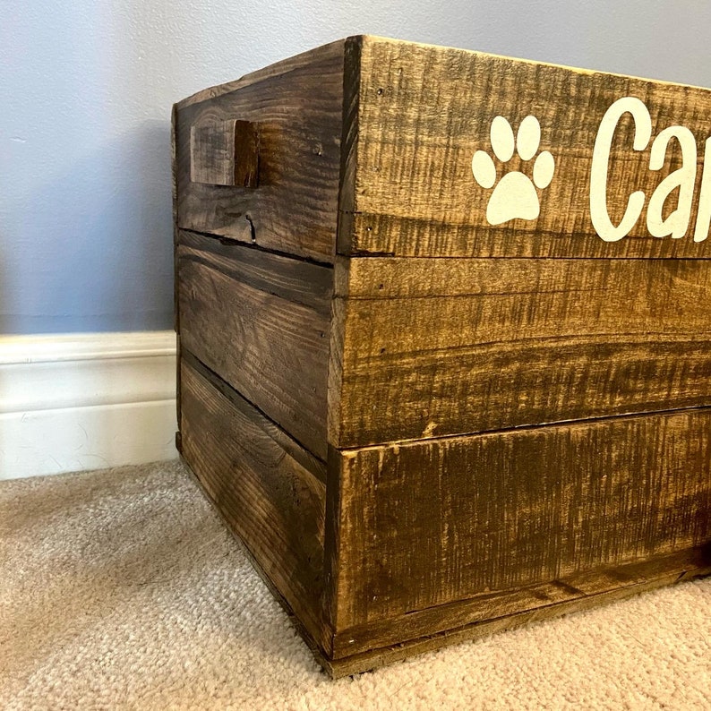 Handmade wooden dog toy box image 8