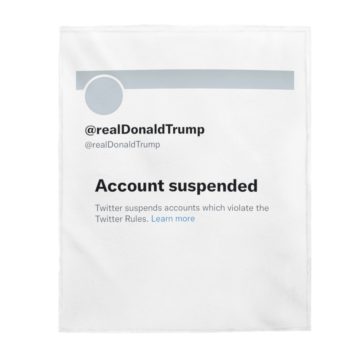 Donald Trump Account Suspended Tweet Blanket Donald - Etsy Hong