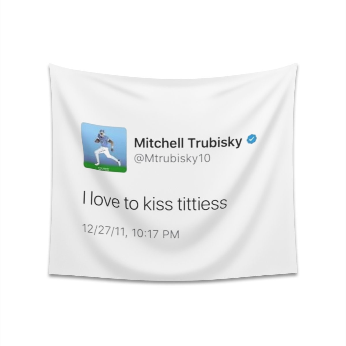 I Love to Kiss Titties mitchelltrubisky Tweet Tapestry - Etsy Finland