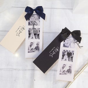 Biglietto di proposta per lo sposo in abito da sposo / Striscia fotografica personalizzata / Biglietto per il testimone di nozze con lamina