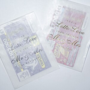 Porte-cartes à gratter pour mariage | Lots de loterie | Sacs de loterie personnalisés | Sacs porte-bonheur | Love Bags A Whole Lotto | Sacs Lotto pour mariage