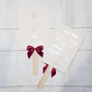 Foil Personalised Wedding Fan Program