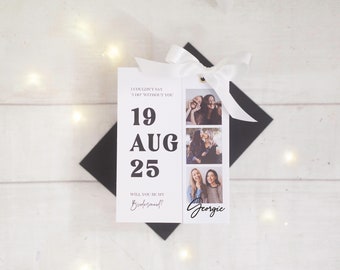 Personalised Photo Strip Bridesmaid Proposal Card
