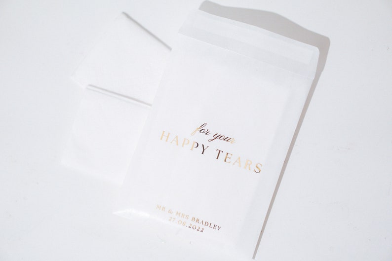 For Your Happy Tears Tissue Packets Personalised Tissue - Etsy