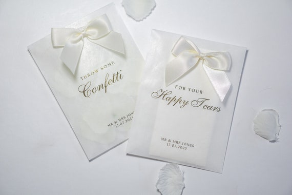 Personalised Wedding Confetti Bags | Biodegradable Paper