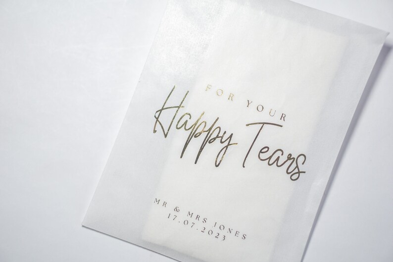 For Your Happy Tears Tissue Packets Personalised Tissue - Etsy