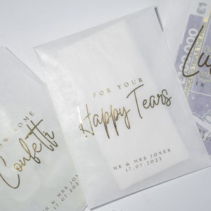 Sacs à confettis | Pour vos larmes de joie | Sacs porte-bonheur | Pour les riches Pour les pauvres Sacs | Porte-sacs à gratter | Loto | Paquets de mouchoirs