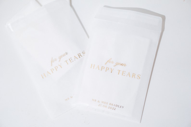 For Your Happy Tears Tissue Packets Personalised Tissue - Etsy