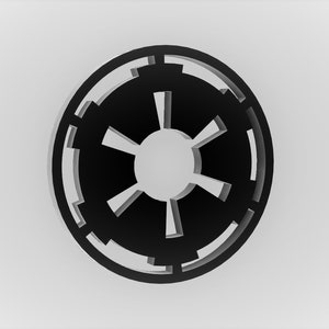 3D Star Wars Galactic Symbol STL File