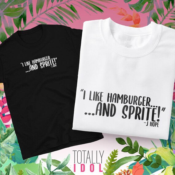 I Love Hamburger and Sprite Unisex T shirt J hope Etsy Canada