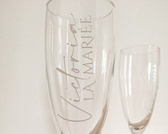 Sticker pour coupe de champagne mariage - baptême - EVJF