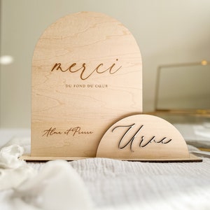 Double urn sign - wedding, baptism, birthday signage