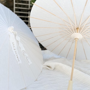 Parapluie Oriental En Papier Huilé Avec Cadre Bambou - Ombrelle élégante Pour Mariage, Cosplay Et Décoration