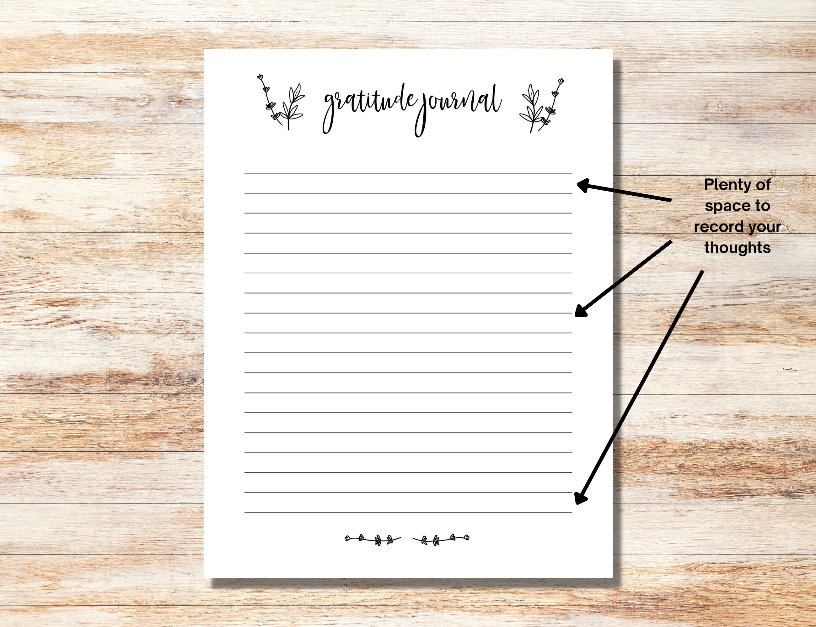 Printable Daily Gratitude Journal, Affirmation Journal, Mindfulness ...