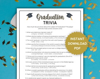 Graduation Trivia Game, Graduation 2025, Graduation Printable Games, Icebreaker Game, Fun Party Games, Graduation Party Idea, Class of 2025