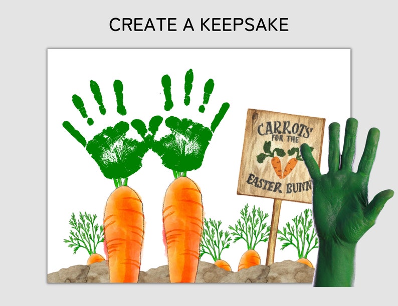 Easter Handprint Art, Printable Handprint Craft, Easter Printables for ...