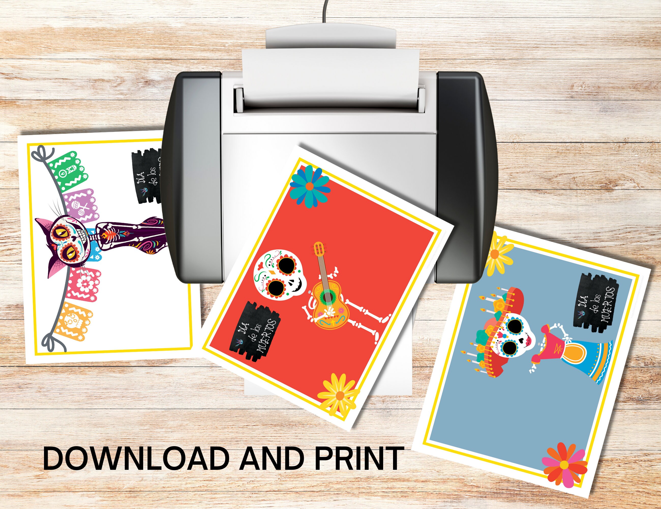 Dia De Los Muertos Handprint and Footprint Art Bundle, Day of the Dead ...