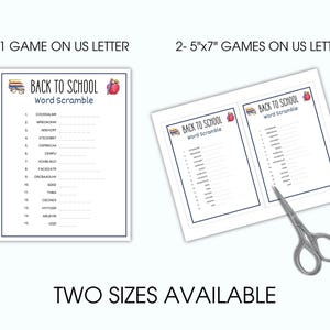 Back to School Word Scramble Game, First Week Classroom Activity Word ...