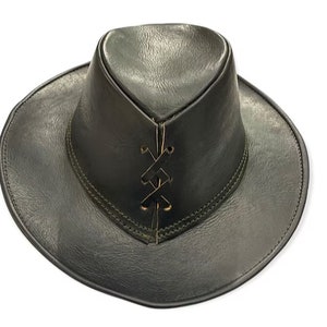 Beautiful Leather cowboy hat, western hat, Leather Cowboy Hat Western Style Genuine Premium Leather Hats for Men