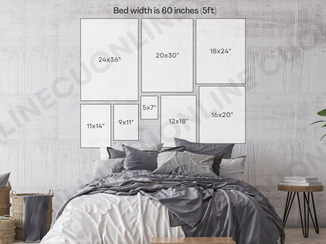 Wall Art Size Guide, Wall Art Sizing Guide, Wall Art Size Chart, Print