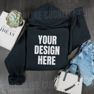 Gildan 18500 Black Hoodie Mockup, Black Hoodie mockup, Model gildan 18500 mockup, Gildan 18500 mockup, Hoodies Mocks, Black Shirt