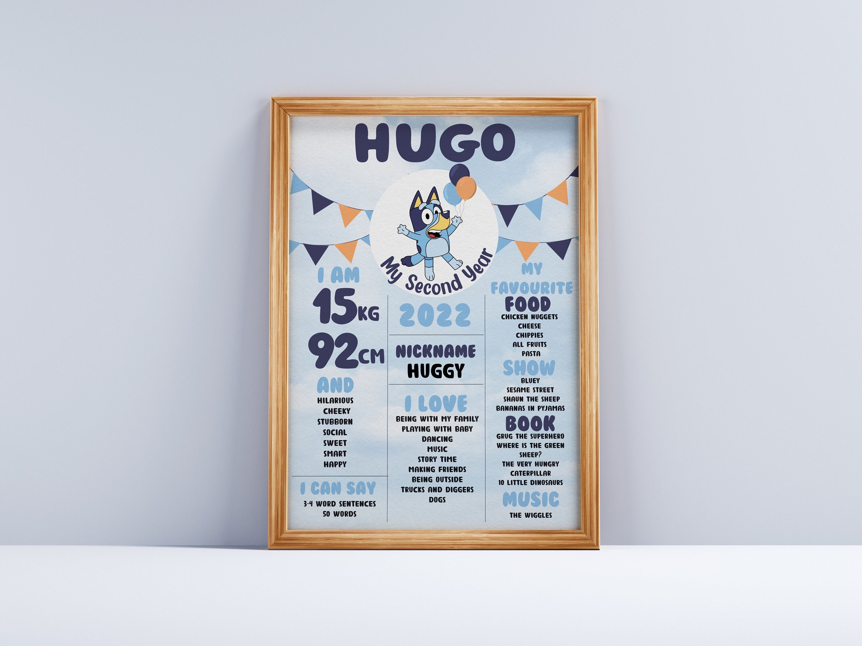 Bluey Themed Milestone Poster Milestone Poster Personalised - Etsy ...