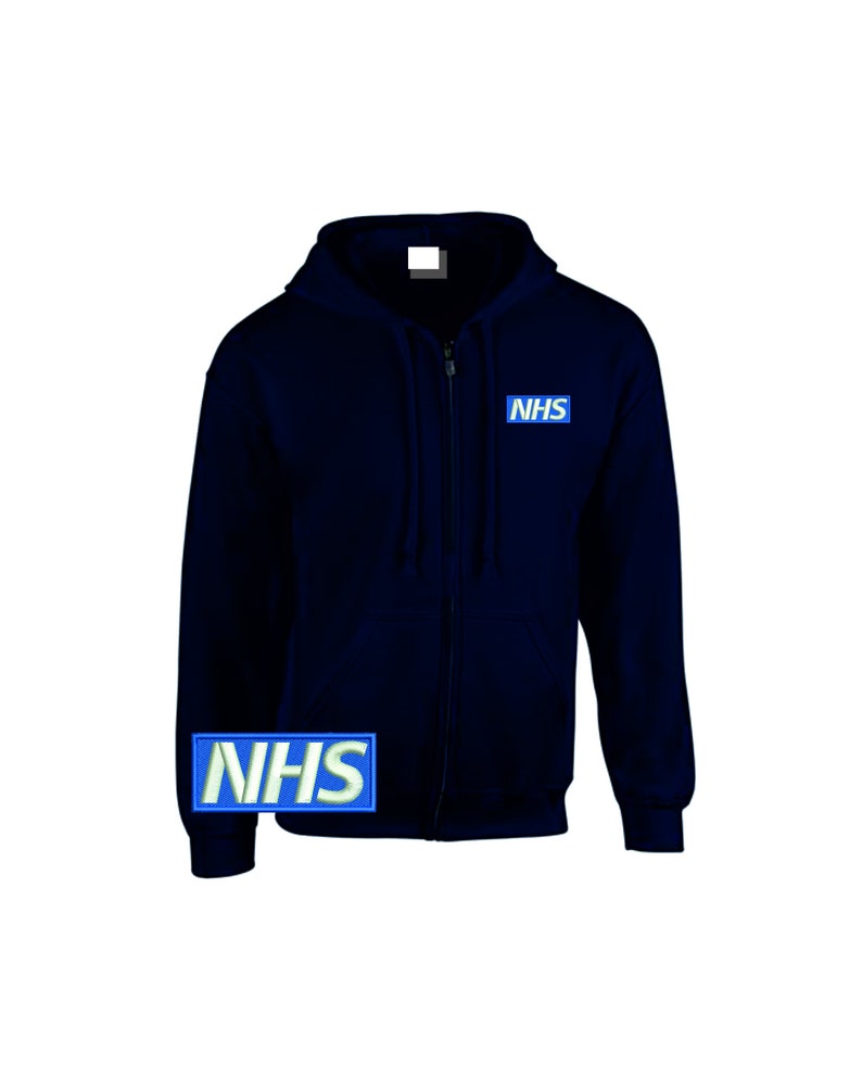 All Health Services Green Zipped Hoodie image 4