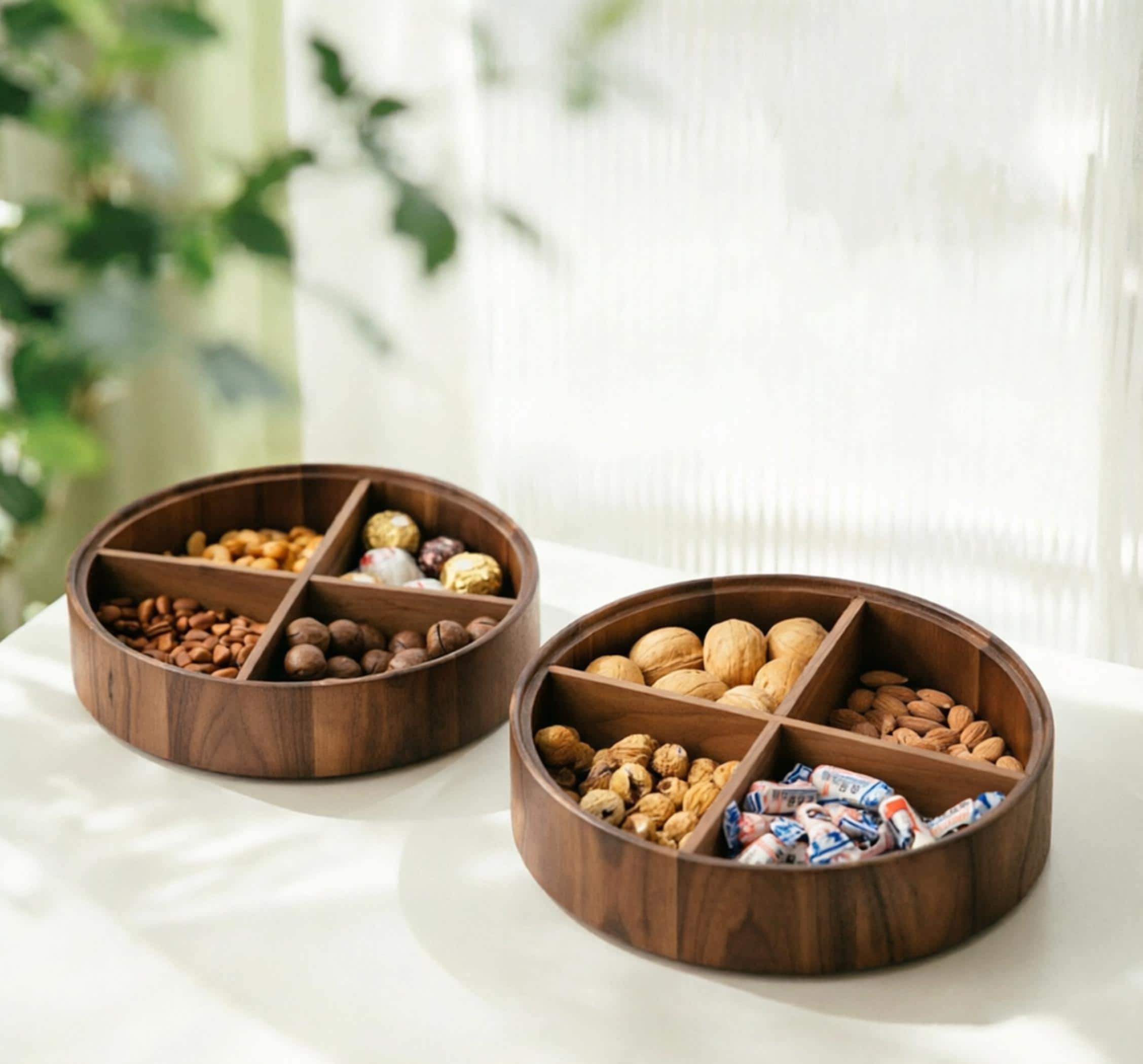 Walnuss Drehbare Nuss Box mit Deckel: Snack Aufbewahrung aus Holz - Etsy.de