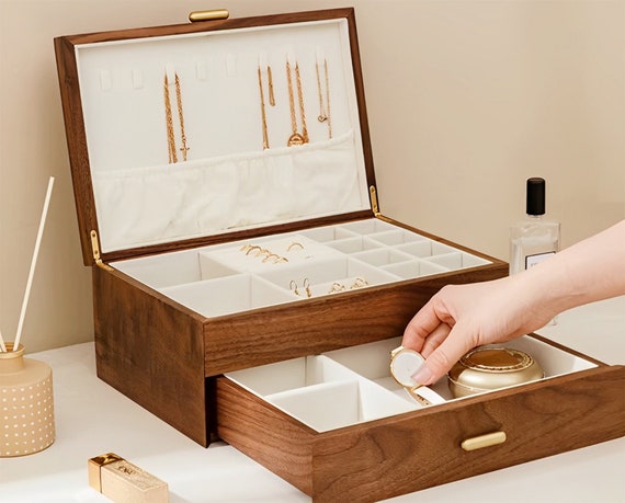 Japanese groceries-log small jewelry five-layer drawer storage