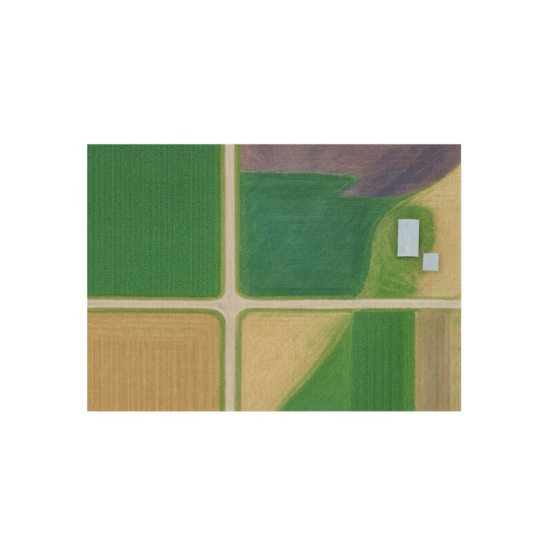 Tractor Play Rug 5x7 Pretend Farm Play Scene Outdoor Rug | Kids Farmhouse Playmat ...