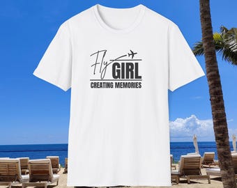 Fly Girl Travel T-Shirt: Unisex Ring-Spun Cotton Adventure Apparel