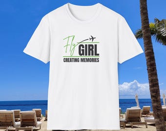 Fly Girl Travel T-Shirt: Unisex Ring-Spun Cotton Adventure Tee