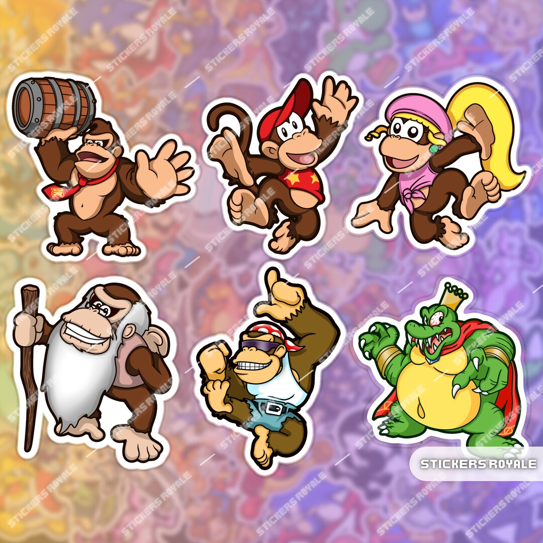 W/ FREE GIFT Donkey Kong Sticker Donkey Kong Country Etsy